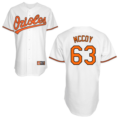 Patrick McCoy #63 MLB Jersey-Baltimore Orioles Men's Authentic Home White Cool Base Baseball Jersey